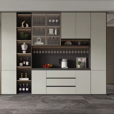Modern Italian Nordic Wooden Wine Cabinet Design Glass Bar Living Room Furniture Wine Cooler