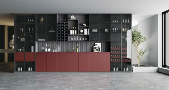 Modern Italian Nordic Wooden Wine Cabinet Design Glass Bar Living Room Furniture Wine Cooler