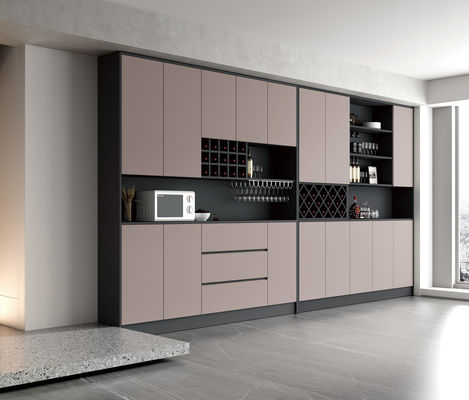 Modern Style Living Room Storage Wine Cabinet with Glass Door Drawer Wine Cabinet