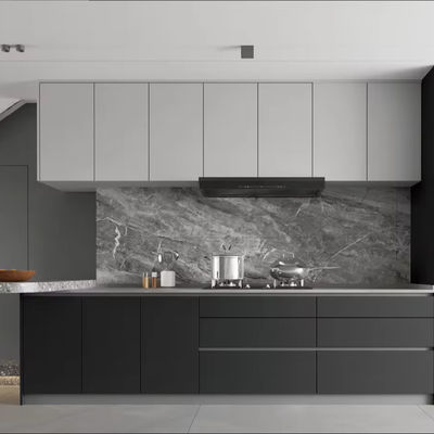 Professional One-Stop Multiple Design Modern Dark Colors Modular Kitchen Furniture Stainless Steel Kitchen Cabinet Sets