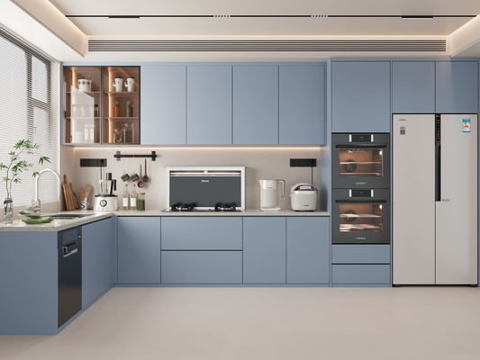 Professional One-Stop Multiple Design Modern Dark Colors Modular Kitchen Furniture Stainless Steel Kitchen Cabinet Sets
