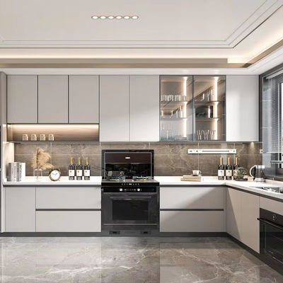 Cheap Australia White Lacquer Matte Finished Glass Quartz Kitchen Island Kitchen Cabinets