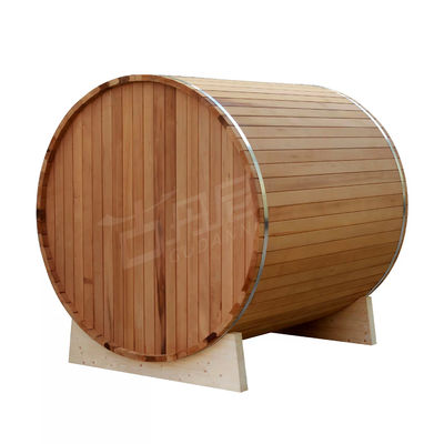 Customized Carbonized Wood Hemlock Outdoor Barrel Sauna Room