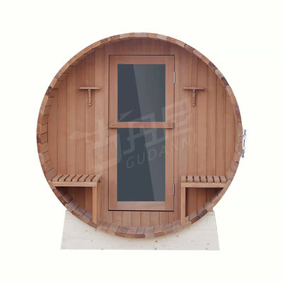 Customized Carbonized Wood Hemlock Outdoor Barrel Sauna Room