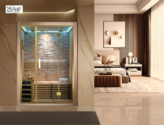 Ecofriendly Dry Solid Wood Wet Steam Sauna Room