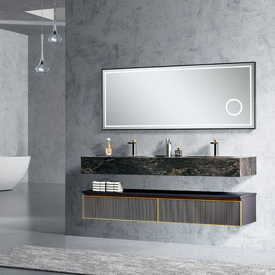 Factory Directly Modern Hotel Hanging Waterproof Mirror Wash Basin Vanity Bathroom Cabinet