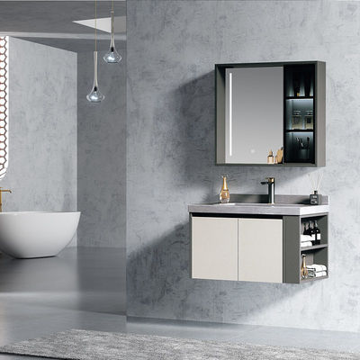 Factory Directly Modern Hotel Hanging Waterproof Mirror Wash Basin Vanity Bathroom Cabinet