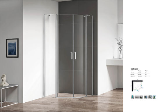 Customizable Sliding Square Tempered Glass Shower Cabin Shower Enclosure