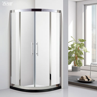 GUDANNI  Stainless Steel Tempered Glass Shower Room Enclosure Bathroom Quadrant Sliding Door