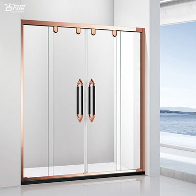 GUDANNI Waterproof Tempered Glass Shower Room Enclosure Bathroom square Folding Door