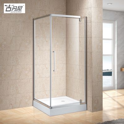 GUDANNI Shower Rooms Price Cubicle Enclosure Shower Screen with Two Fixed Panels Two Outward Pivot Door