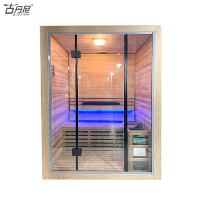 Traditional Finnish Sauna Room Dry Steam Sauna Spa With Traditional Dry Stove Sauna