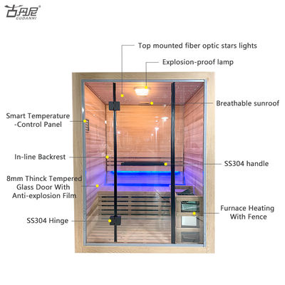 Traditional Finnish Sauna Room Dry Steam Sauna Spa With Traditional Dry Stove Sauna