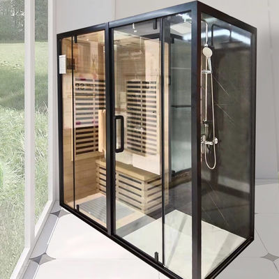 Luxury Shower Steam Wood Sauna Room