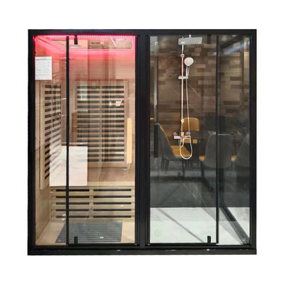 Luxury Shower Steam Wood Sauna Room