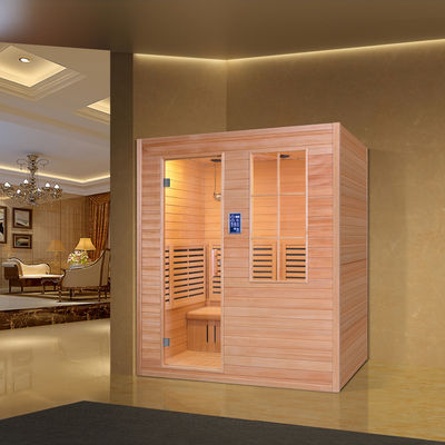 Far-infrared Dry Sauna Room with Window for 3-4 Persons Indoor Sauna Design
