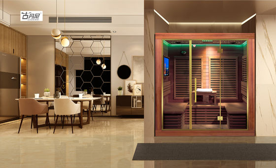 Far-infrared Dry Sauna Room with Window for 3-4 Persons Indoor Sauna Design