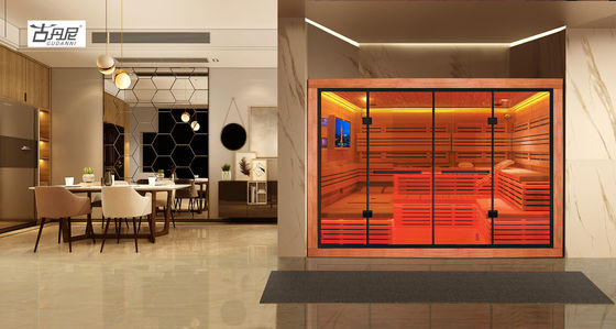 Far-infrared Dry Sauna Room with Window for 3-4 Persons Indoor Sauna Design