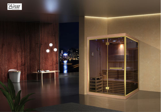 Far-infrared Dry Sauna Room with Window for 3-4 Persons Indoor Sauna Design