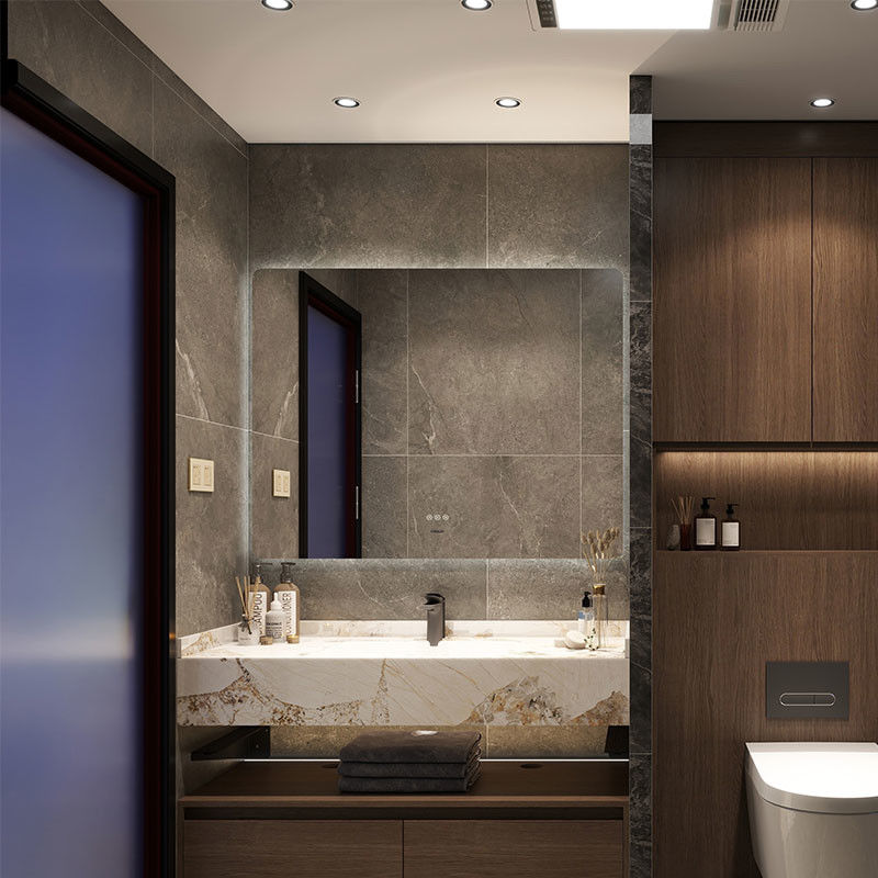 Hot Sell Sintered Stone 2021 New Product White Bathroom Vanity Mirrored Cabinets
